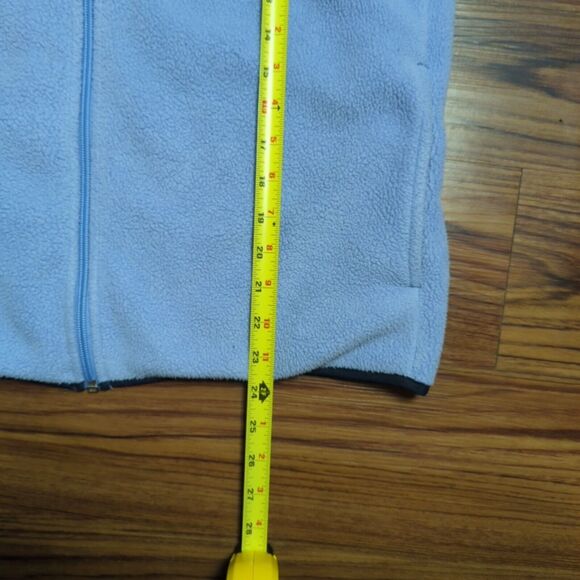 LL Bean Fleece Jacket Kids Size L 14/16 Full Zip Light Blue Outdoors Polartec - Picture 9 of 10